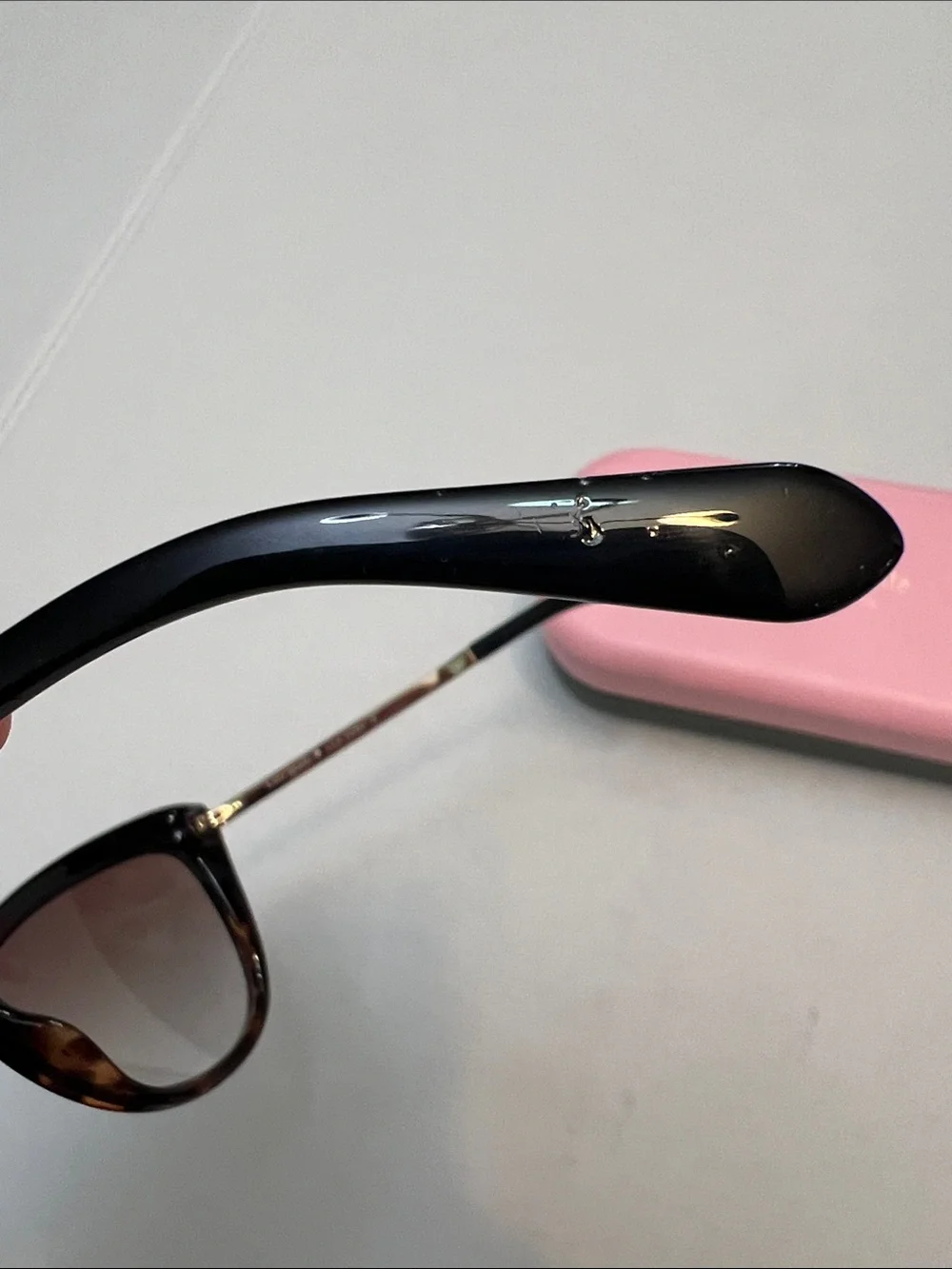 KATE SPADE Black & tortoise Havana Cissy Butterfly Sunglasses